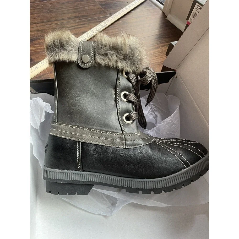 London Fog Women's Milly Cold Weather Snow Winter Boots 11 M
